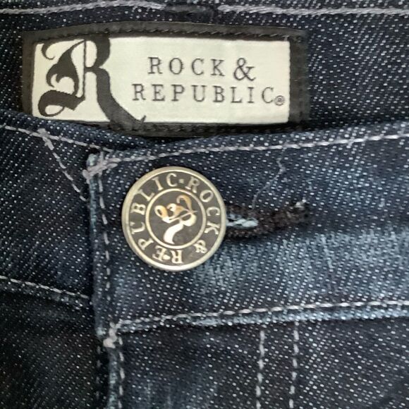 ROCK & REPUBLIC DARK WASH BOOTCUT JEANS SZ 29‎ - Picture 5 of 12